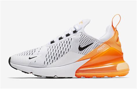 nike air max 270 orange weiß|Nike 270 white and orange.